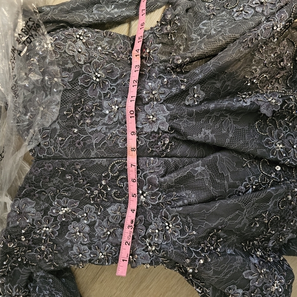 Javoni 62380 Lace off the shoulder peplum mermaid gown - Picture 10 of 11